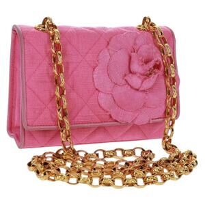 Chanel Matelasse Chain Camelia Shoulder Bag